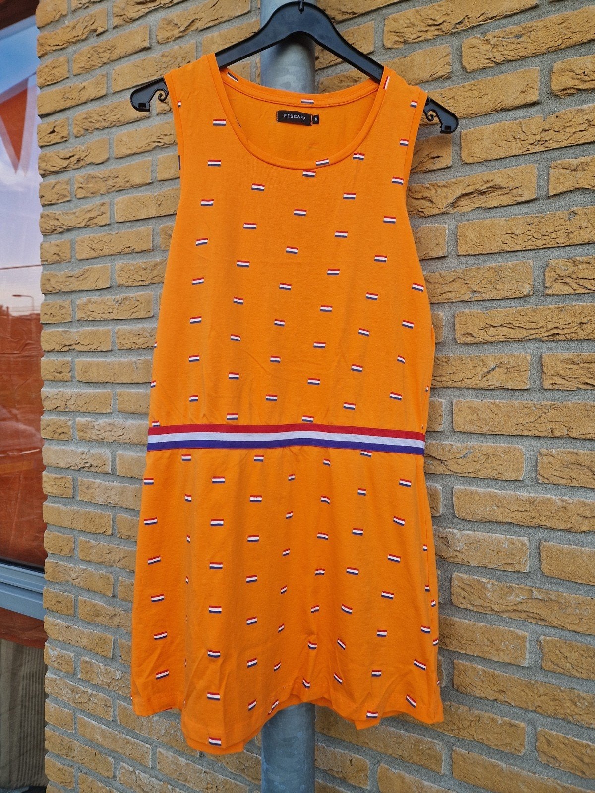 Oranje jurk zomer * festival foute party * in maat 38, Ophalen of Verzenden, Zo goed als nieuw, Maat 38/40 (M)