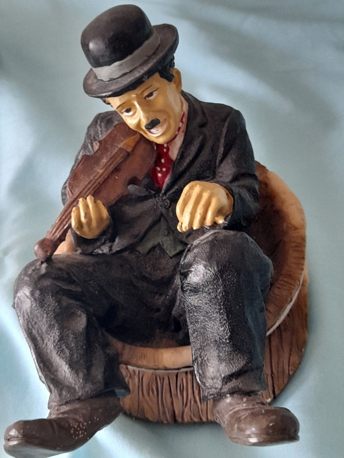 Vintage Charlie Chaplin beeldje met viool, Ophalen of Verzenden
