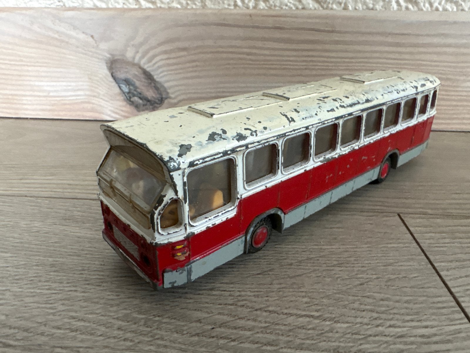 Vintage Lion Toys DAF Citybus (38) Rood-Wit 1:50, Ophalen of Verzenden, Gebruikt