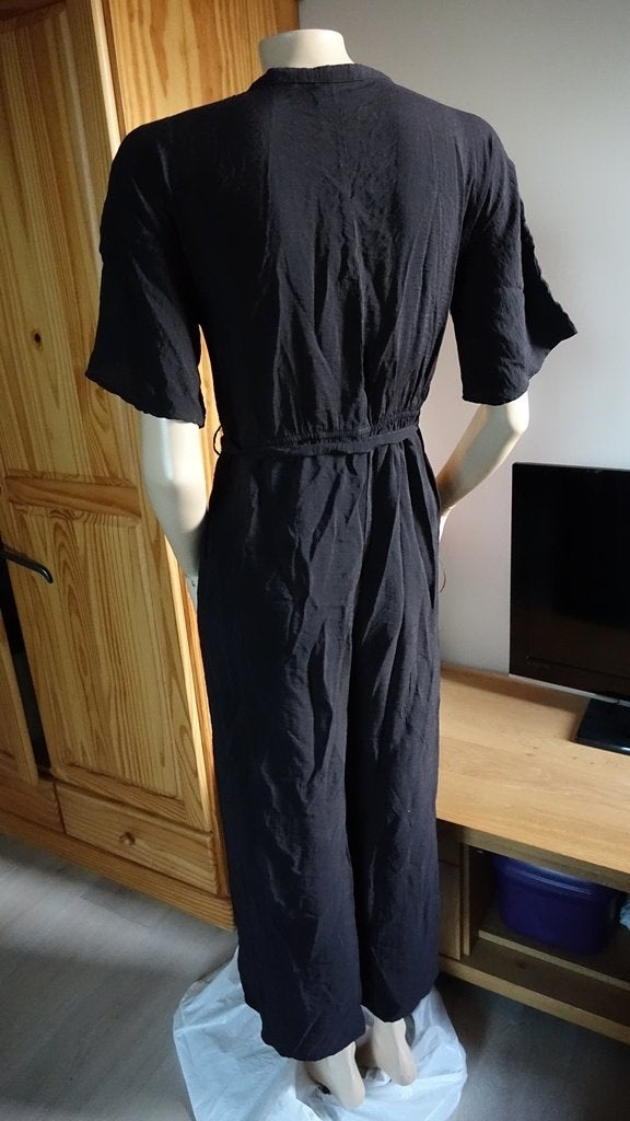 zwarte jumpsuit, Kleding | Dames, Jumpsuits, Verzenden, Zwart, Zo goed als nieuw, Maat 36 (S)