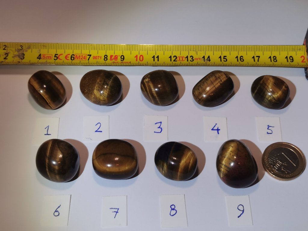 Tijgeroog mooie kwaliteit losse trommelstenen, Ophalen of Verzenden, Mineraal