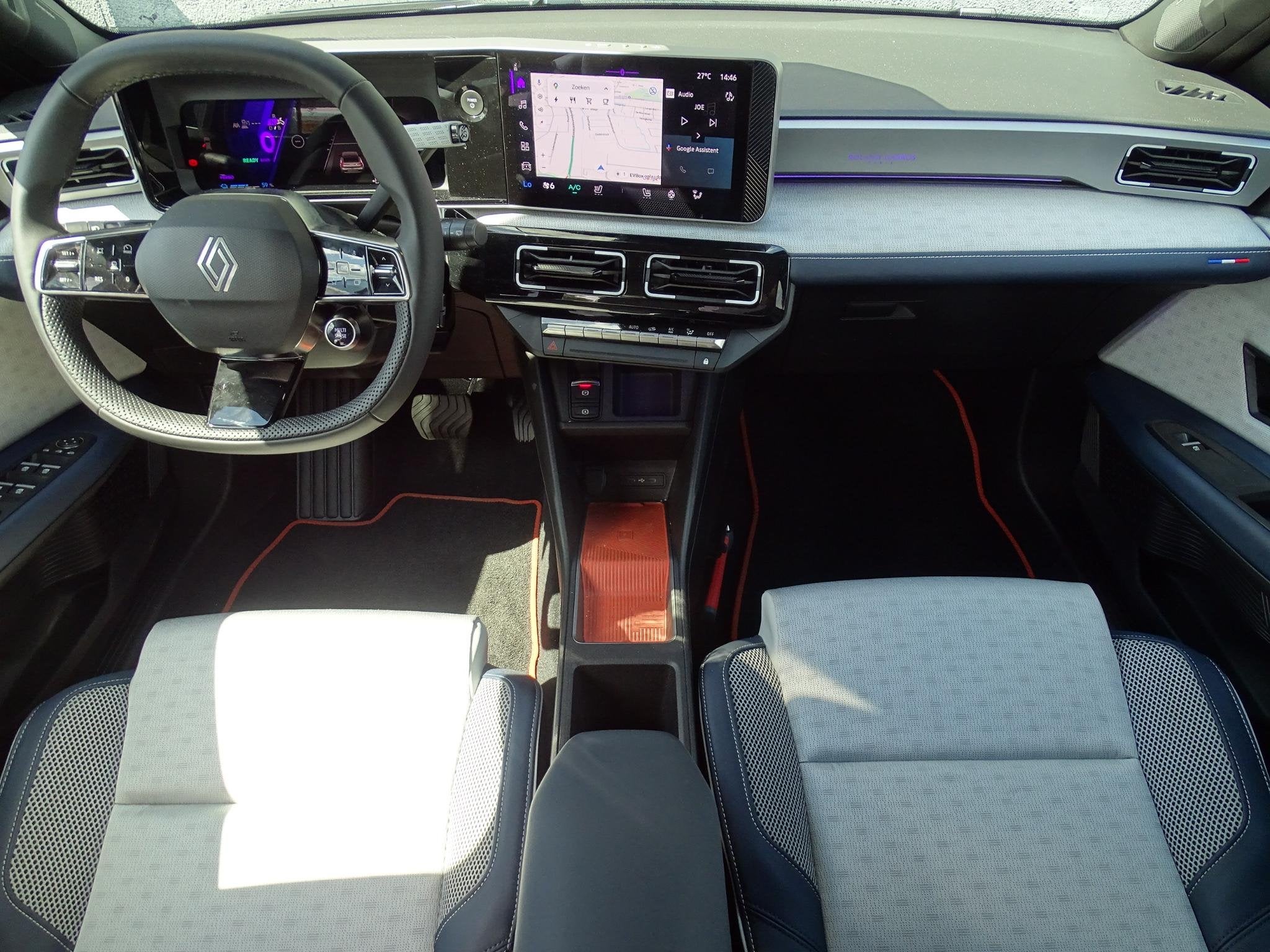 Renault 5 comfort range Roland-Garros 52 kWh | Demo | Pack S, Huisgarantie, Blauw, Leder en Stof, Origineel Nederlands