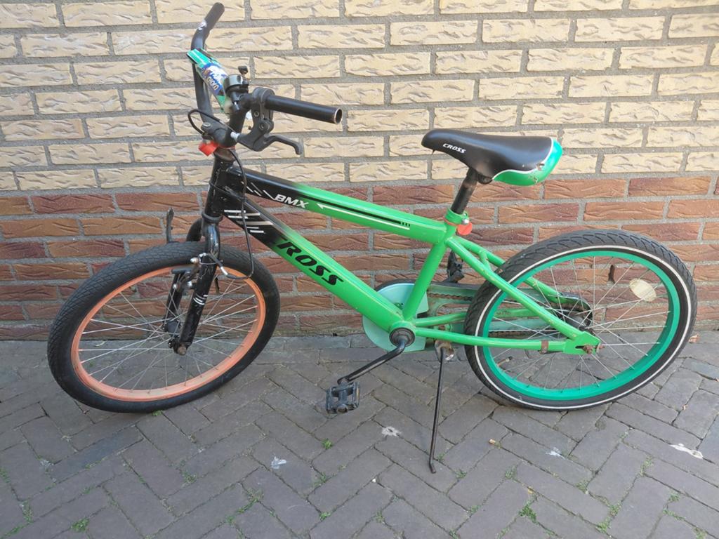BMX Cross Fiets Groen/Zwart - Gebruikt, Ophalen, Gebruikt, Staal, Velgrem