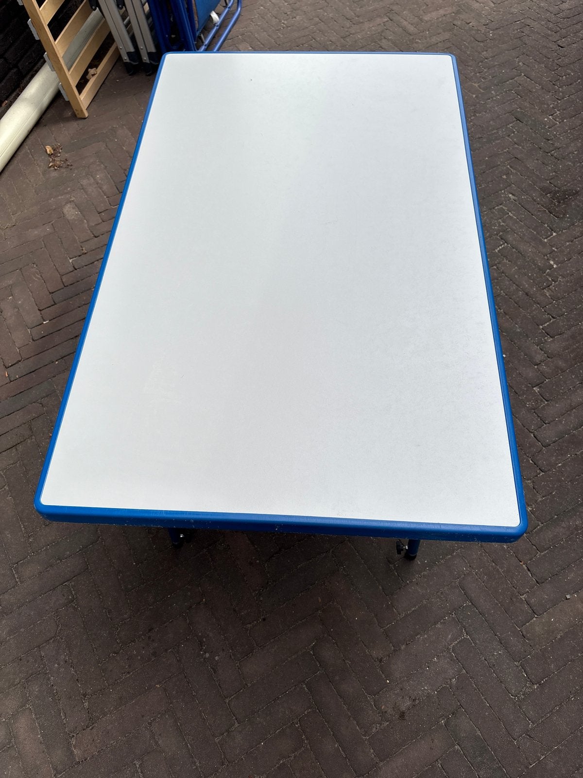 Dukdalf Campingtafel 115x69 - Degelijk Staal/Hout, Ophalen of Verzenden, Gebruikt, Campingtafel