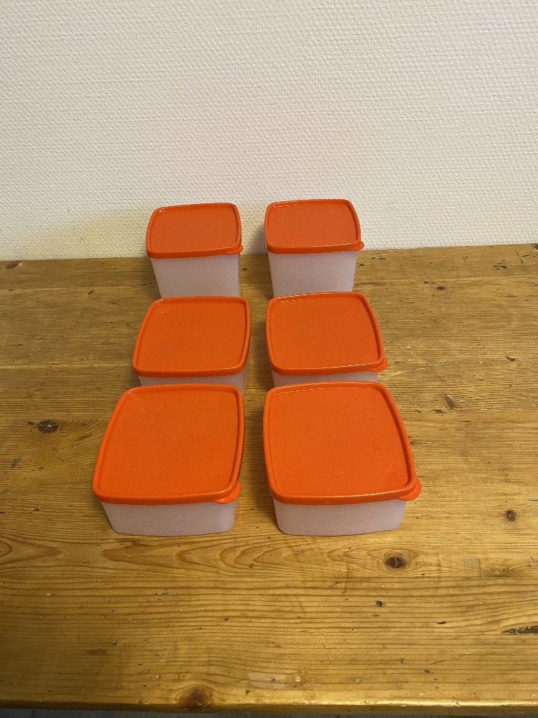 6 Tupperware Diepvries Bakjes ( 2 x 800 ml, 4 x 400 ml ), Ophalen of Verzenden, Gebruikt, Bak of Kom
