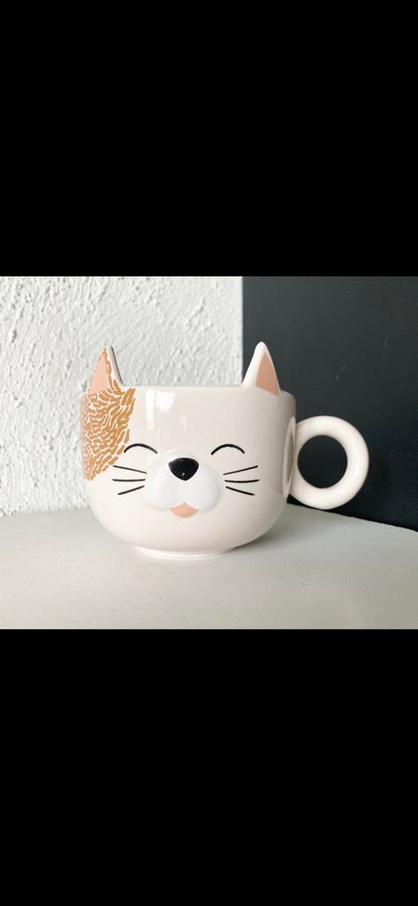 erg leuke GROTE DRINK-/SOEP-  MOK ‘KAT’, Huis en Inrichting, Keuken | Servies, Keramiek, Overige typen, Nieuw, Ophalen of Verzenden