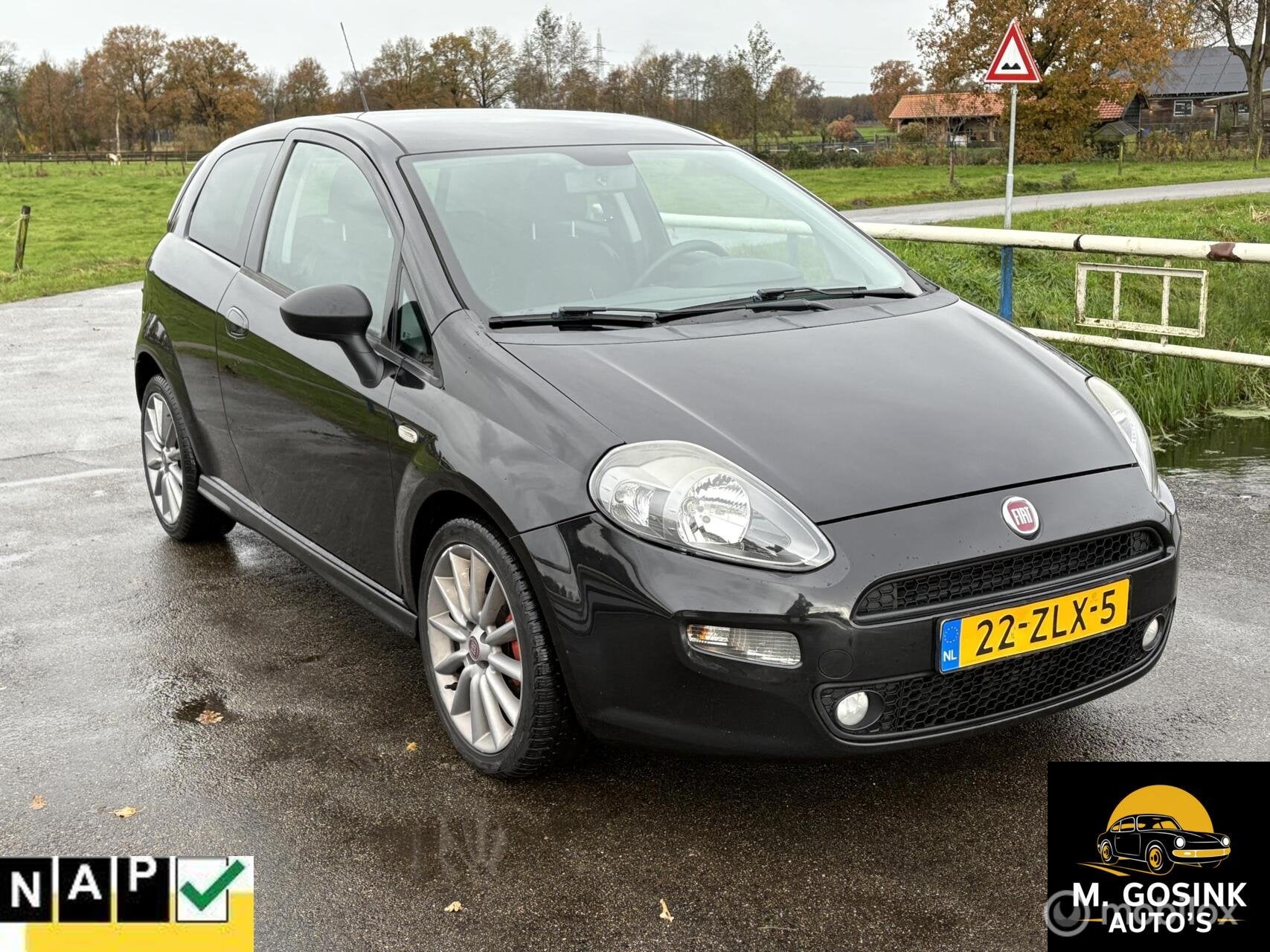 Nette Fiat Punto Evo Sport Apk 15-10-2026 190947 NAP, Auto's, Fiat, Voorwielaandrijving, 86 pk, Zwart, Origineel Nederlands