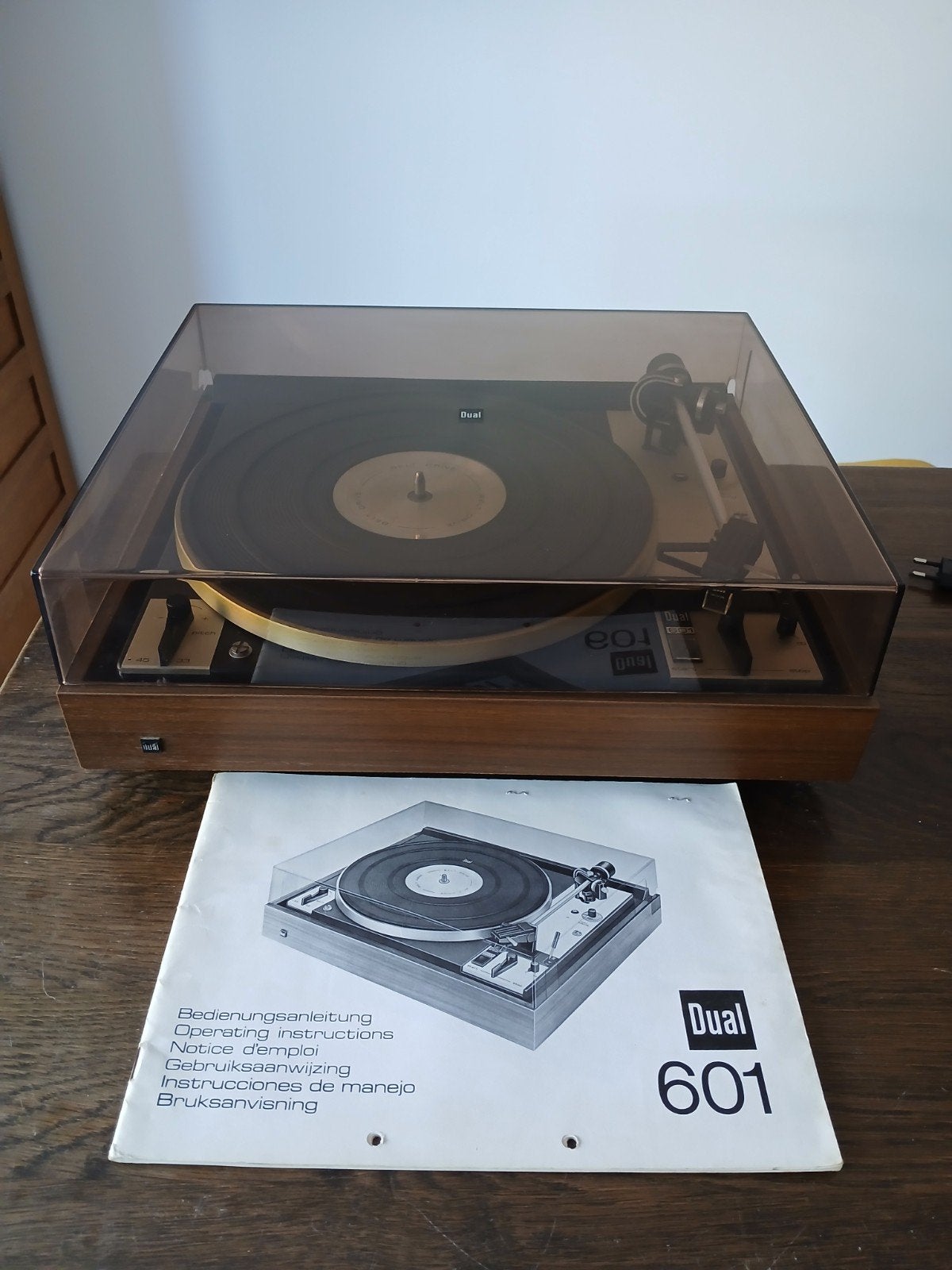 Hele mooie Dual 601 draaitafel met Ortofon M20E element, Automatisch, Ophalen of Verzenden, Zo goed als nieuw, Platenspeler