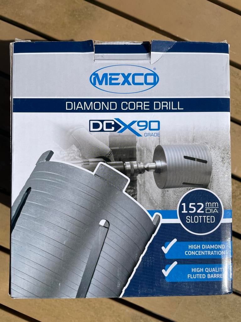 Mexco Diamond Core Drill DCX90 152mm met SDS adapter, Ophalen, Zo goed als nieuw, Boormachine
