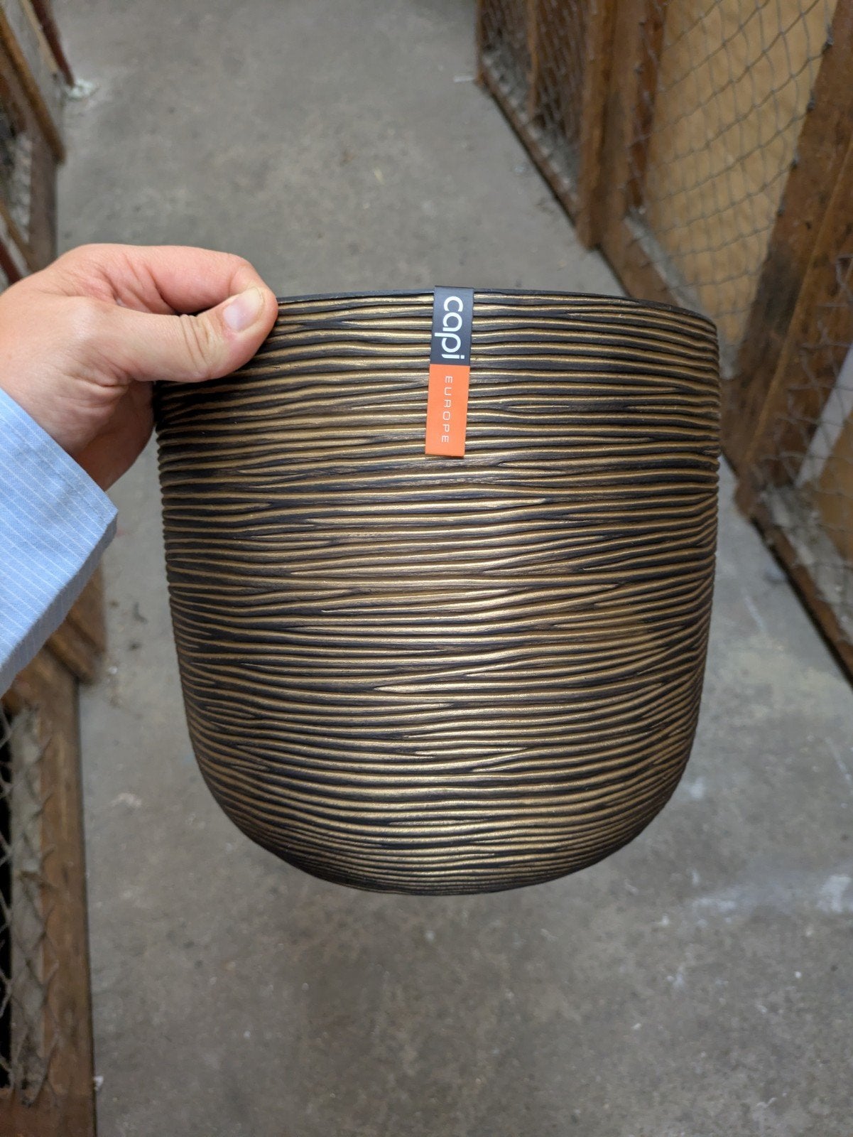 Capi Europe bloempot, 7.19L, goudkleurig, Kunststof, Nieuw, Minder dan 40 cm, Ophalen