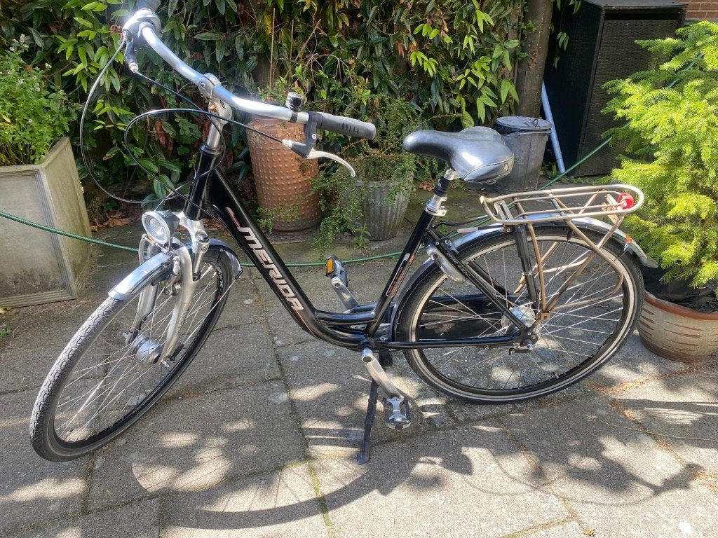 damesfiets merida, Minder dan 10 versnellingen, Gebruikt, 26 inch, Velgrem