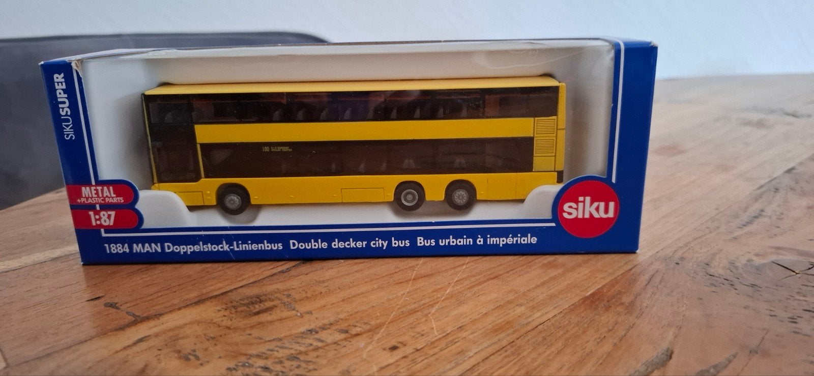 Siku Super 1884 MAN Dubbeldekker Stadsbus 1:87, Ophalen of Verzenden, Nieuw, Bus of Vrachtwagen, SIKU