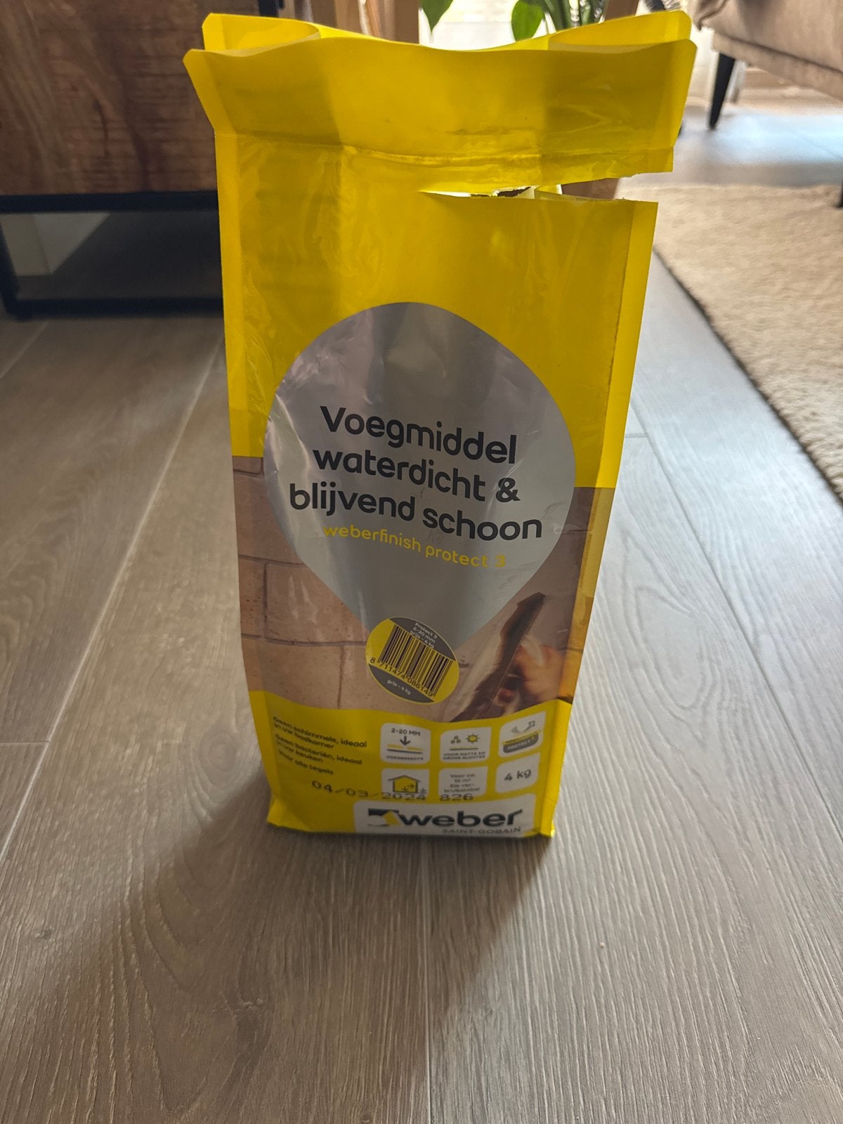 Weber Voegmiddel Waterdicht & Blijvend Schoon - Grijs (3kg), Ophalen of Verzenden, Gebruikt