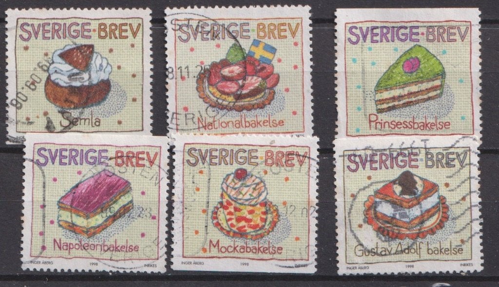 Zweden 1998; Smullen maar! Michel 2064-2069, gebruikt., Postzegels en Munten, Ophalen of Verzenden, Zweden, Gestempeld
