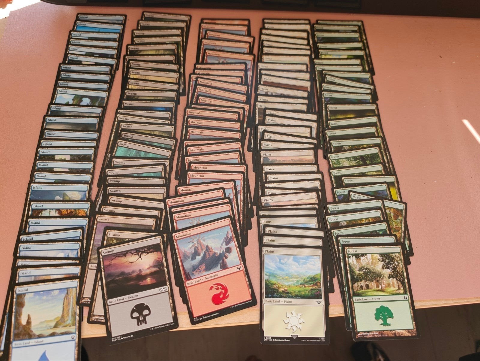 Magic the Gathering Basic Lands - 100s (20 per kleur), Ophalen of Verzenden, Nieuw, Meerdere kaarten