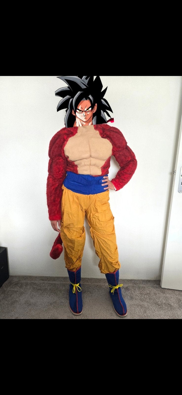 Goku Super Saiyan 4 Cosplay Kostuum - Dragon Ball GT, Film en tv, Gebruikt, Handgemaakt, Overige typen