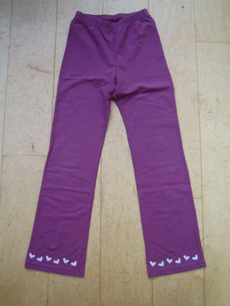 Bonaparte, aubergine kleurige broek met kleine hartjes mt140, Ophalen of Verzenden, Zo goed als nieuw, Meisje, Broek