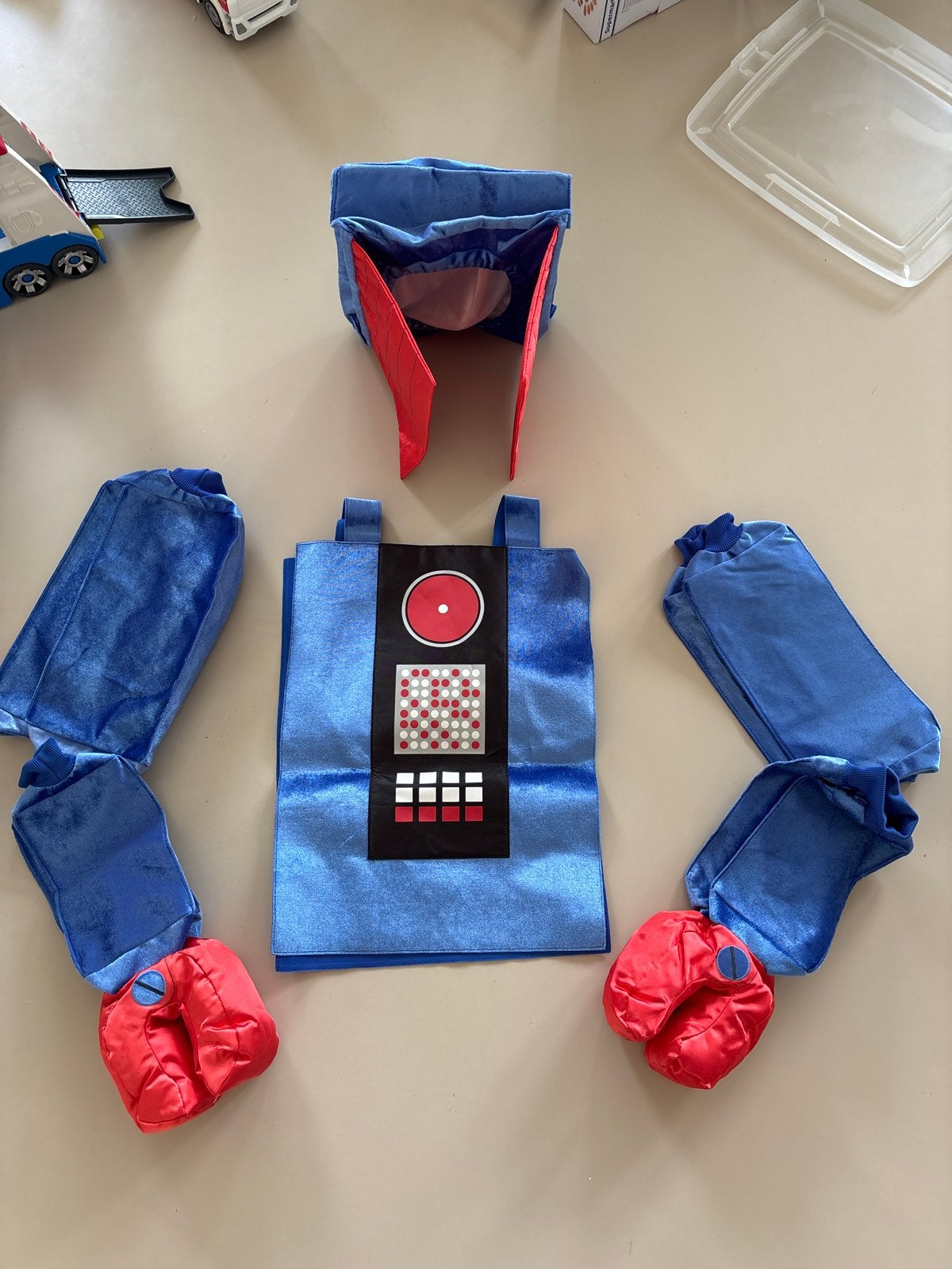 Robot verkleedpak voor kinderen, Ophalen of Verzenden, Gebruikt, 110 t/m 116, Jongen of Meisje