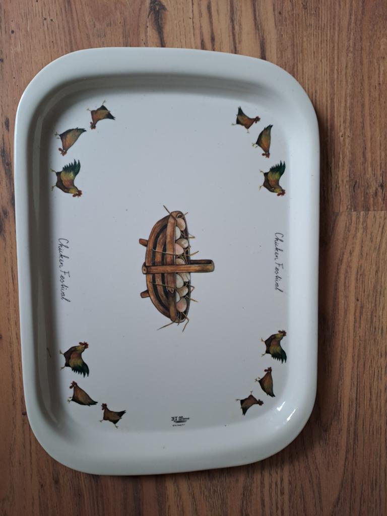 Dienblad klein  jet ter steege chicken festival, Huis en Inrichting, Ophalen of Verzenden, Zo goed als nieuw