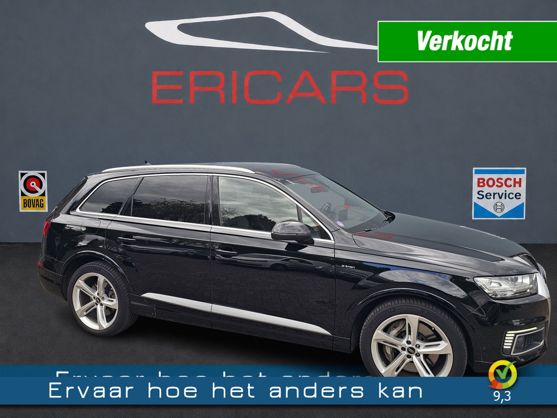 Audi Q7 3.0 TDI PHEV E-Tron QUATTRO SPORT PLUS PANO LUCHTVER, Auto's, Automaat, Gebruikt, 2420 kg, Zwart