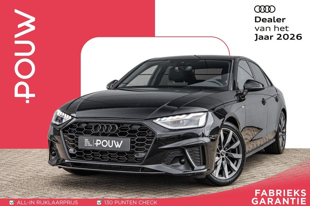Audi A4 Limousine 35 TFSI 150pk S-tronic S edition Competiti, Auto's, Audi, Gebruikt, 4 cilinders, Zwart, Origineel Nederlands