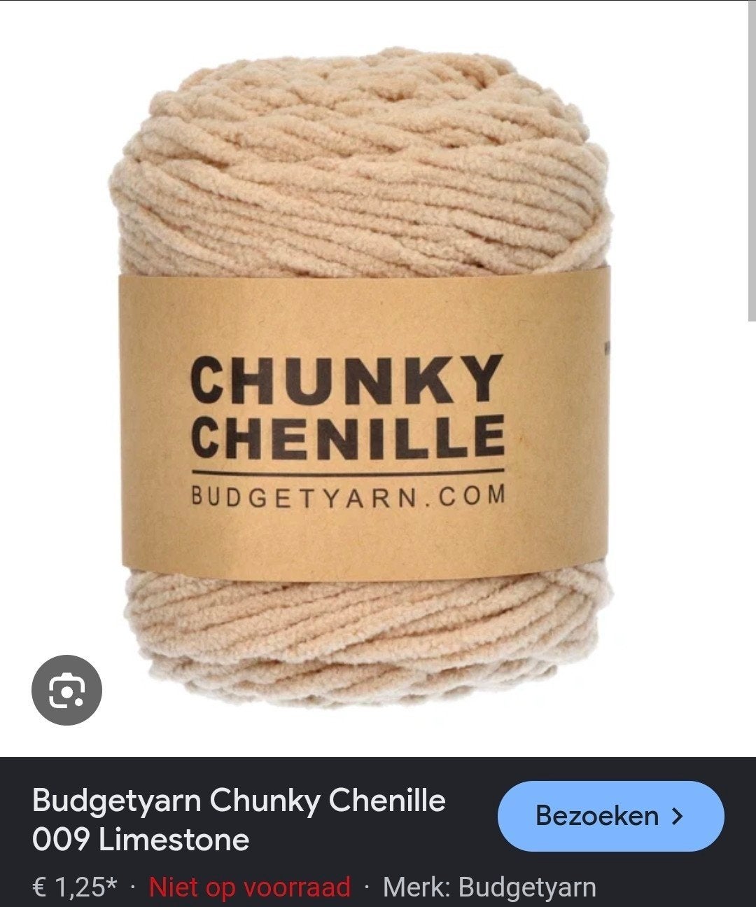 gezocht! chenille budgetyarn limestone, Ophalen, Breien of Haken, Wol of Garen