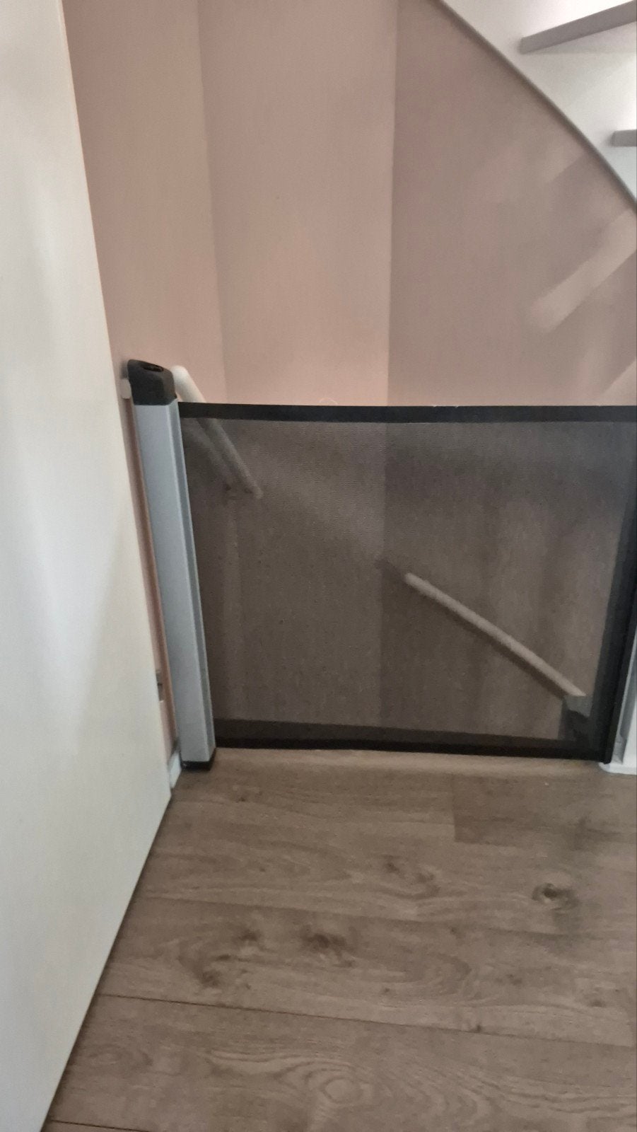 Lascal KiddyGuard Accent Oprolbaar Traphekje, Kinderen en Baby's, Aluminium, Oprolhekje, Ophalen of Verzenden, Zo goed als nieuw