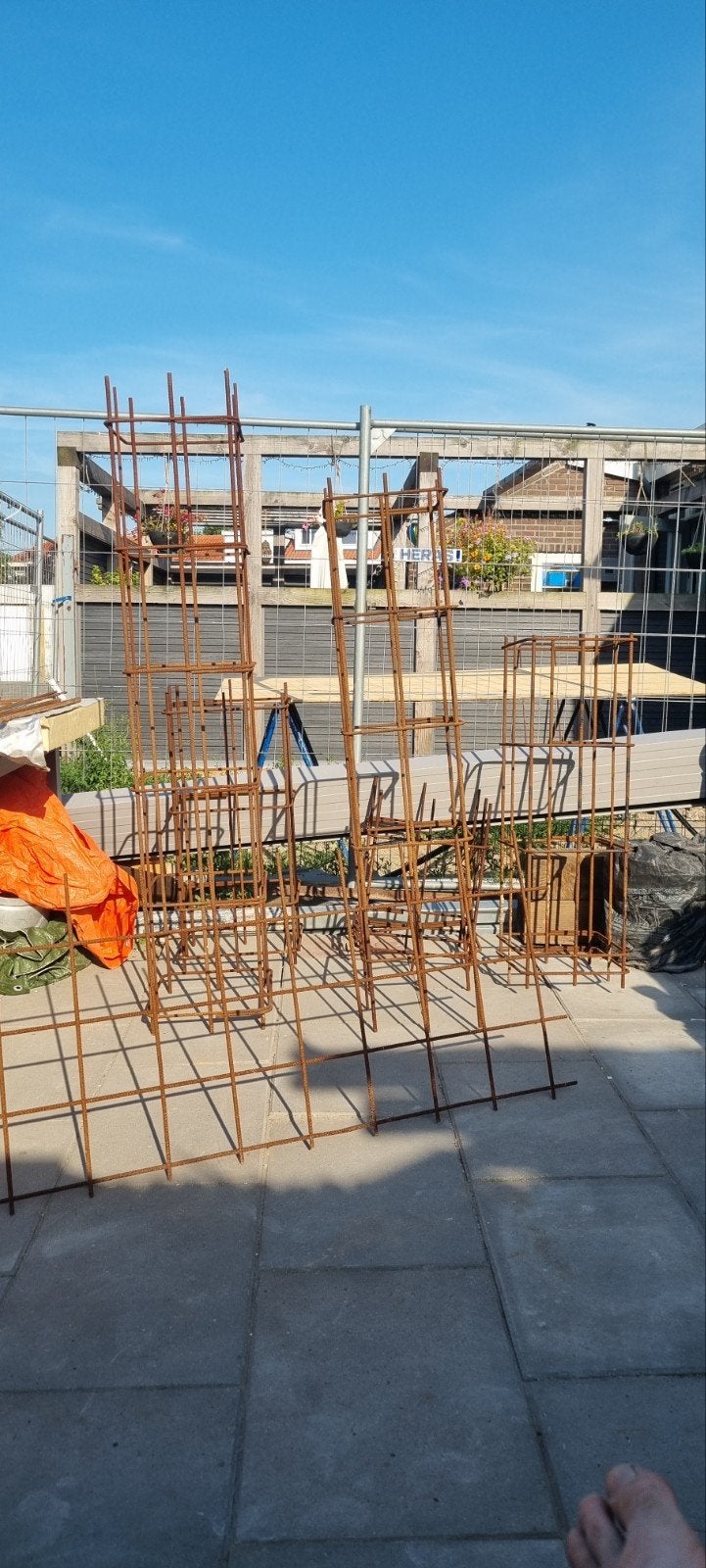 Wapeningskorf 38x32 en betonnet, Ophalen