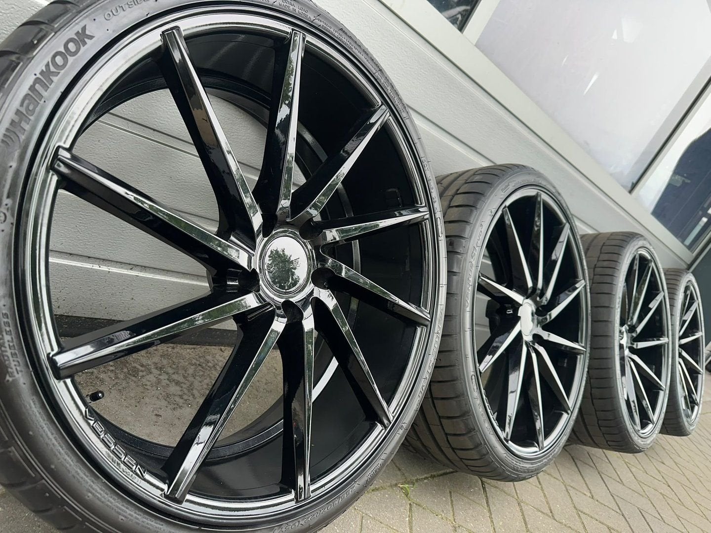 22" Tesla Model S Refresh Vossen velgen sensoren zomerbanden, Gebruikt, 255 mm, -, -