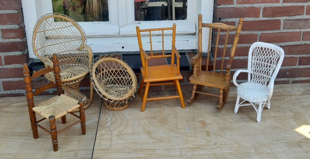 6 poppenstoeltjes, Antiek en Kunst, Curiosa en Brocante, Ophalen