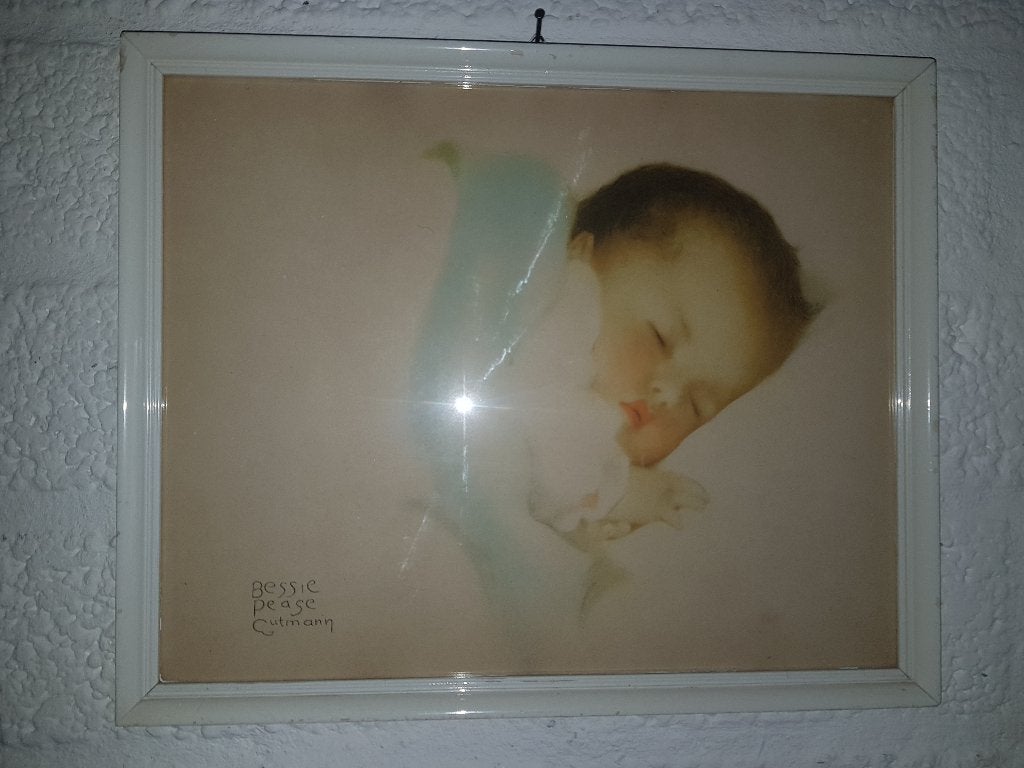 2 mooie leuke oude baby schilderijen, Ophalen of Verzenden, Zo goed als nieuw