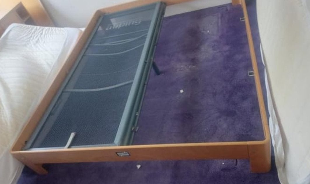 Beuken Auping Auronde bed 180x200 cm, Huis en Inrichting, Slaapkamer | Bedden, Bruin, 210 cm, Tweepersoons, Ophalen of Verzenden
