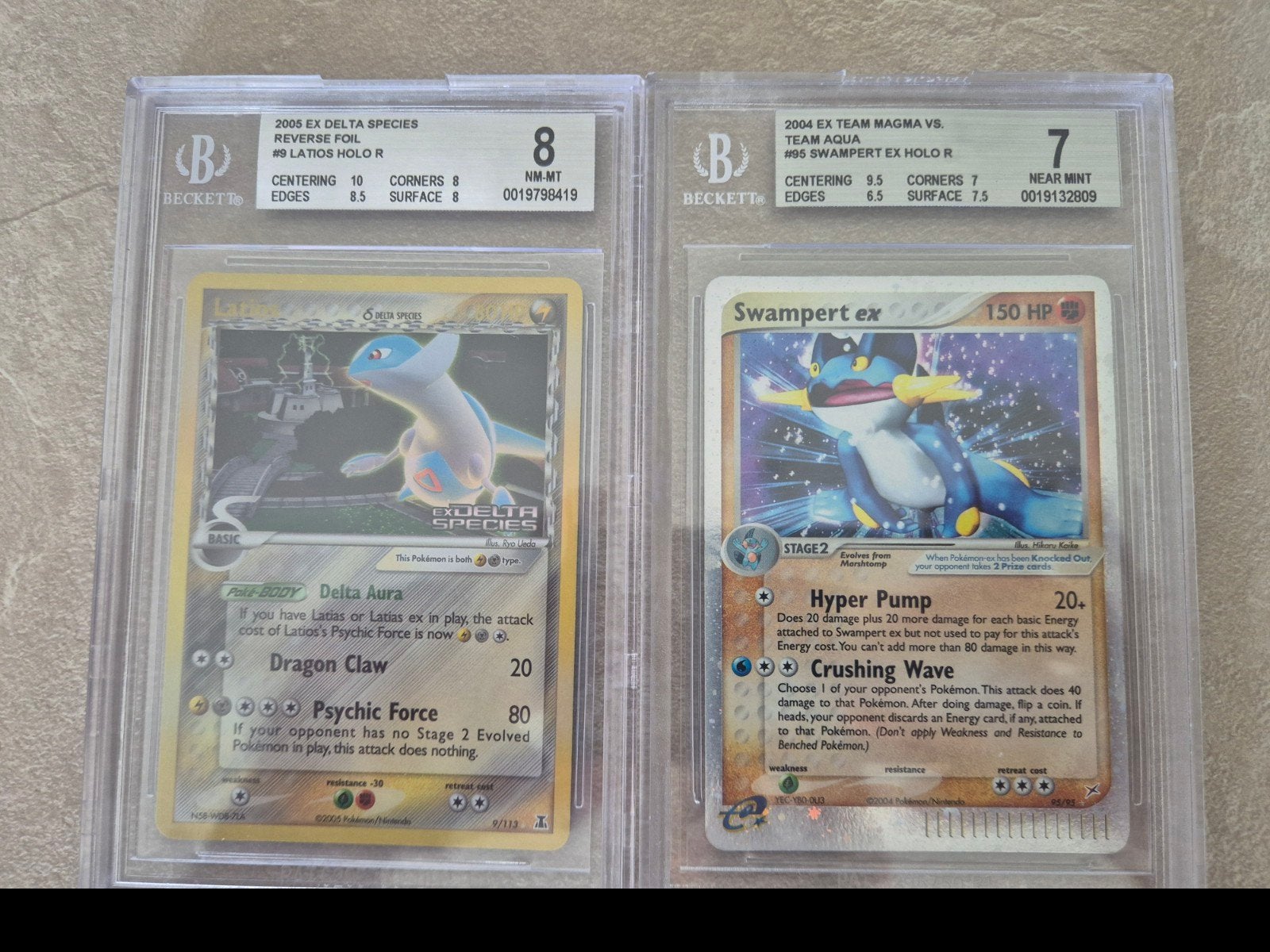 2x graded Vintage Pokemon Kaarten (80% prijs), Ophalen of Verzenden, Zo goed als nieuw, Losse kaart, Foil