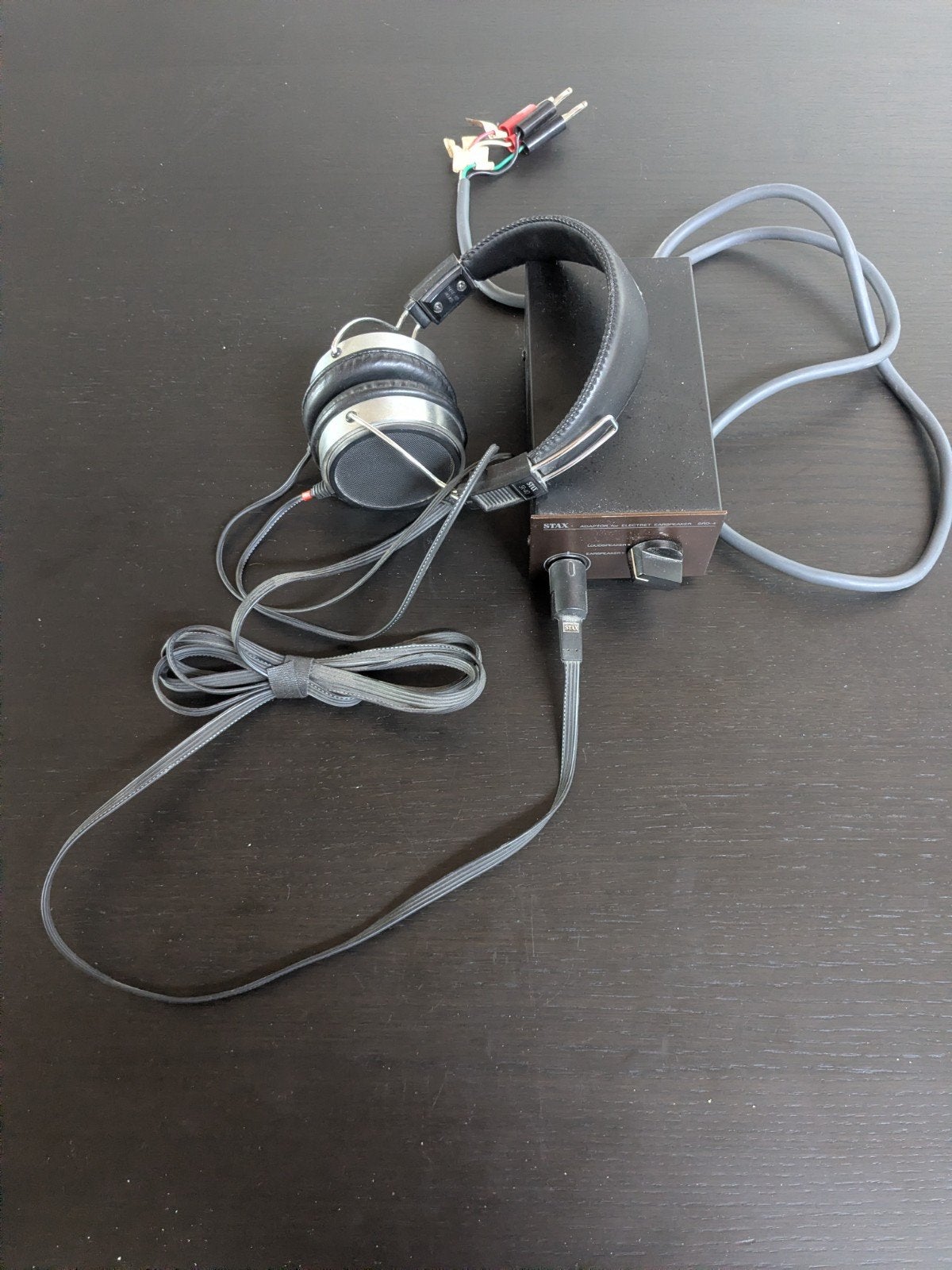 STAX SR-40 Electret Koptelefoon met SRD-4 Adapter, Zo goed als nieuw, Over-ear, Zwart, Ophalen