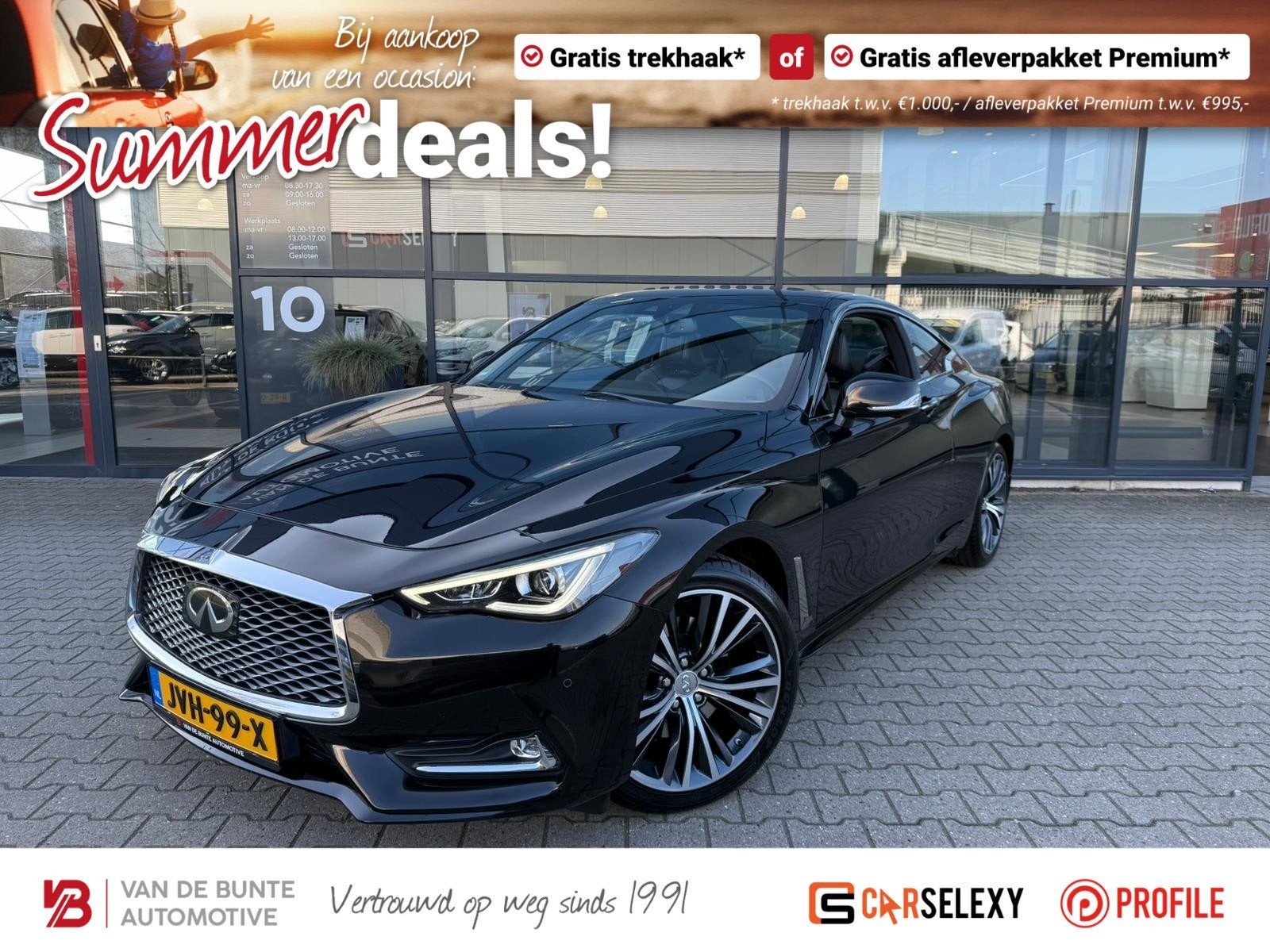 Infiniti Q60 Coupé 2.0t Premium Tech *Schuif-/Kanteldak & A, Auto's, Infiniti, Automaat, 12 maanden, Gebruikt, 4 cilinders