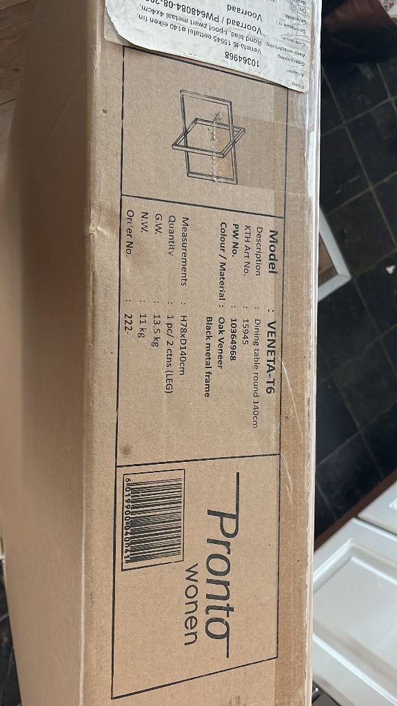 Onderstel tafel  nieuw in de doos, Ophalen, Nieuw, 50 tot 100 cm, Metaal