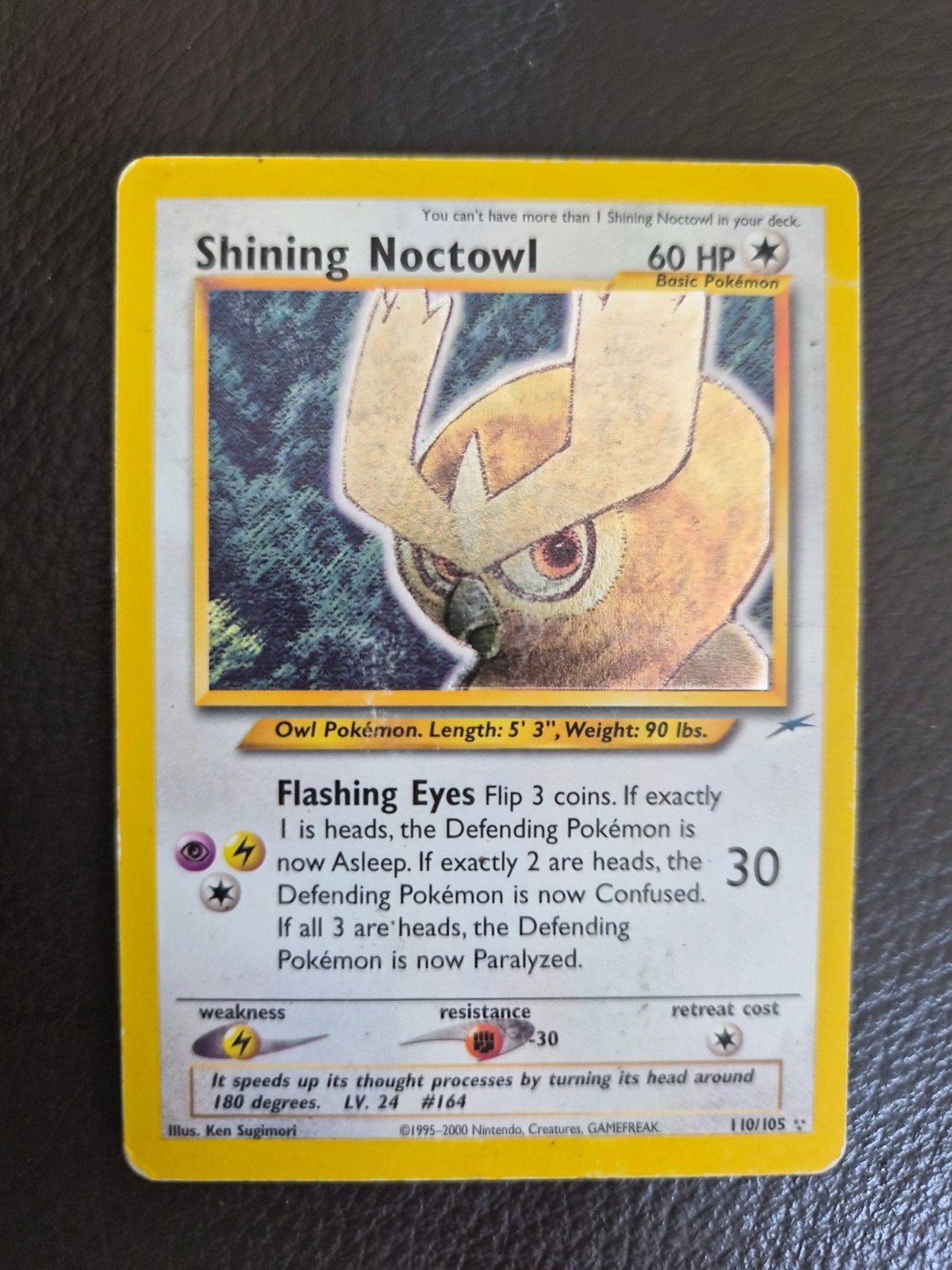Shining Noctowl neo destiny 110/105, Ophalen of Verzenden, Gebruikt, Losse kaart, Foil