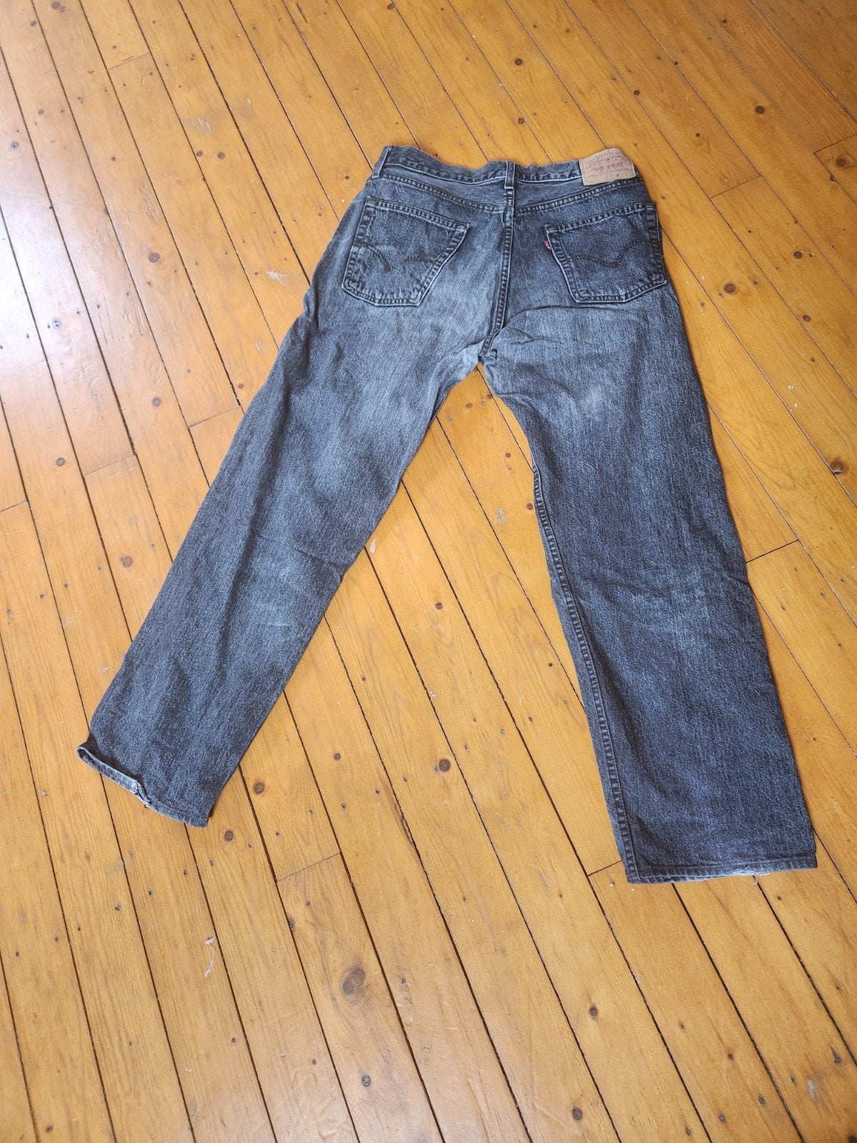 Levi’s 518 Vintage – Made in UK – Begin jaren 90, Maat 52/54 (L), Ophalen of Verzenden, Grijs, Gedragen