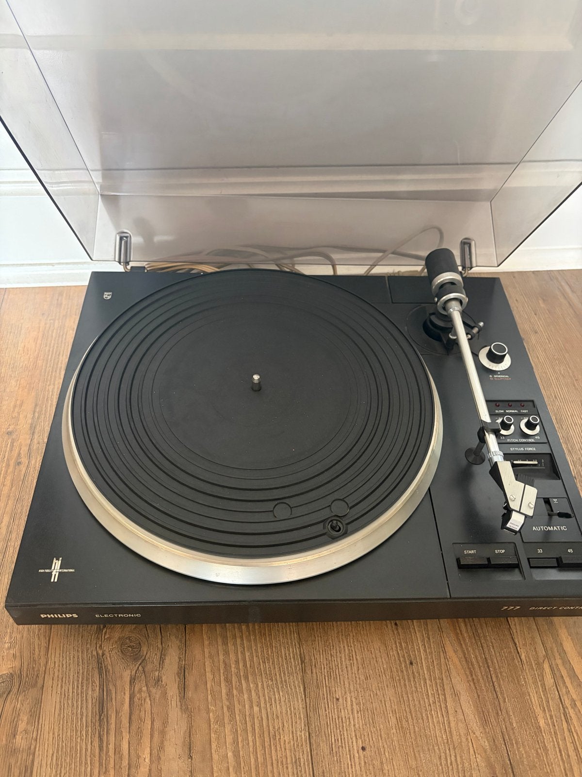 Philips 777 Direct Control Platenspeler, Philips, Gebruikt, Pitch-regelaar, Ophalen of Verzenden