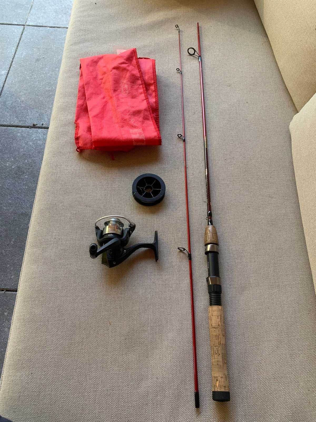 Berkley Cherrywood + Abu Garcia Cardinal UL hengel set, Watersport en Boten, Hengelsport | Roofvissen, Ophalen, Gebruikt, Overige typen