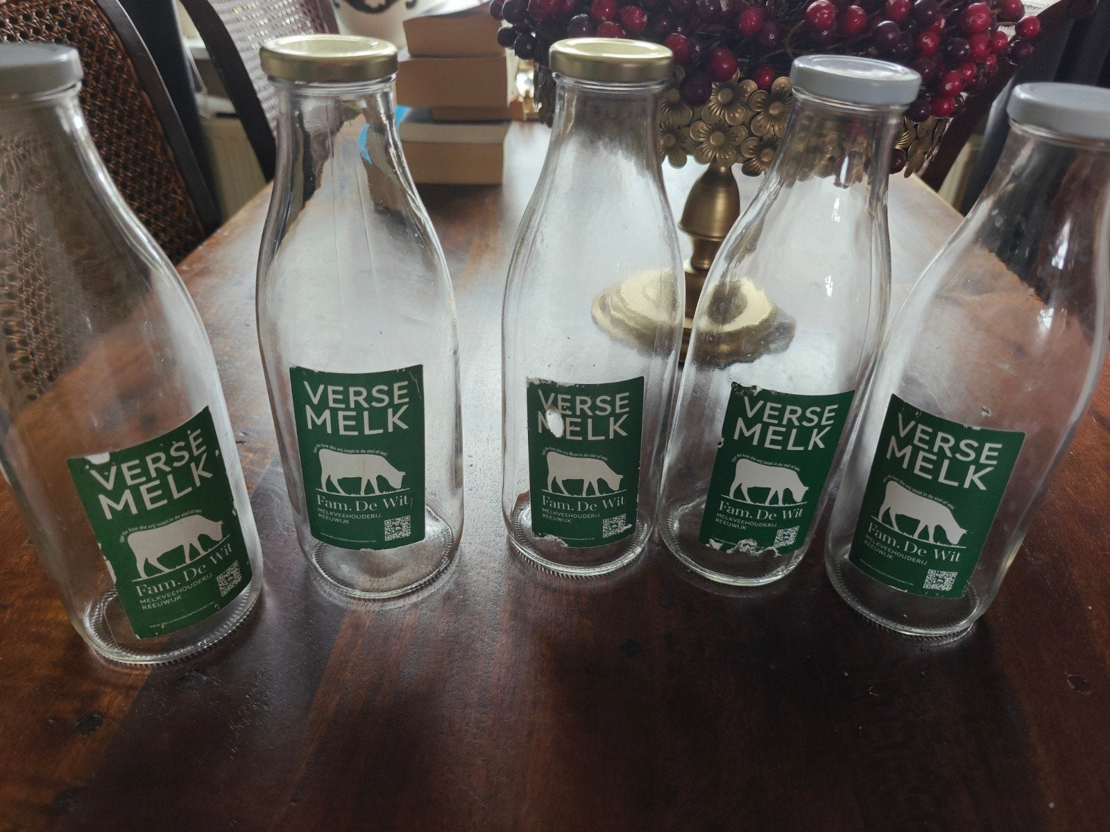 5 melkflessen, Ophalen, Overige typen
