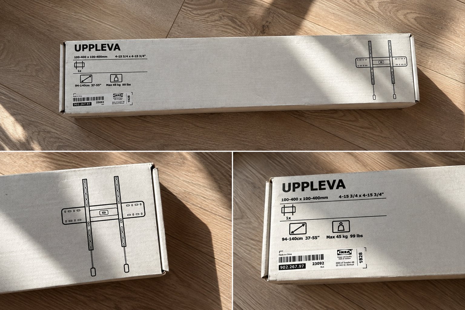 IKEA UPPLEVA Ophangsysteem voor TV (37-55 inch), Ophalen, Nieuw