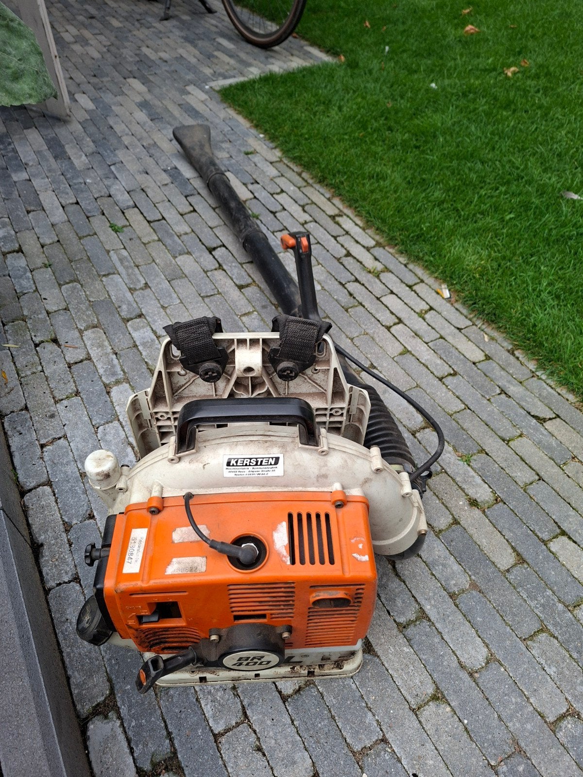 te koop bladblazer stihl br400, Tuin en Terras, Ophalen, Gebruikt, Ruggedragen, Stihl