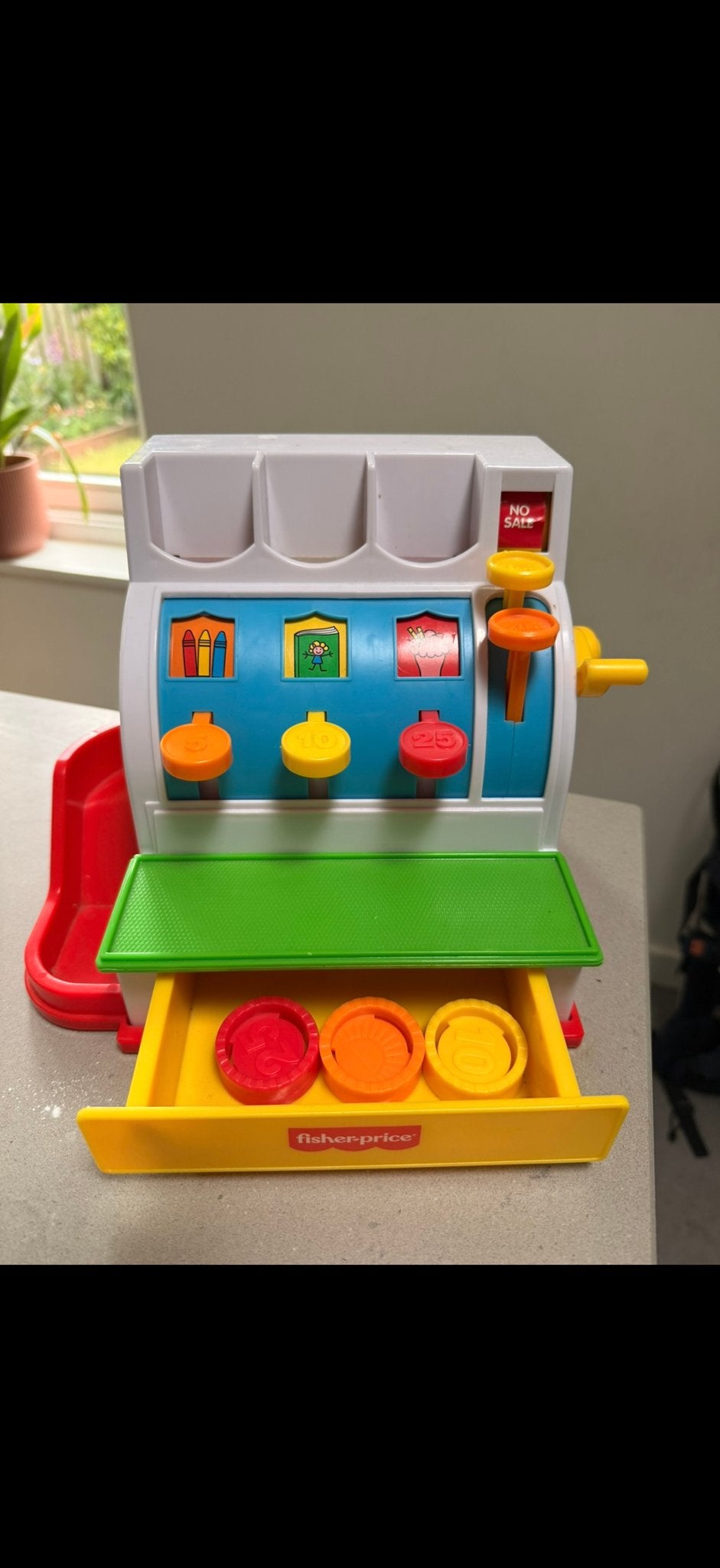 Fisher-Price Kassa Speelgoed met Munten, Ophalen of Verzenden, Gebruikt, Speelset, Met geluid