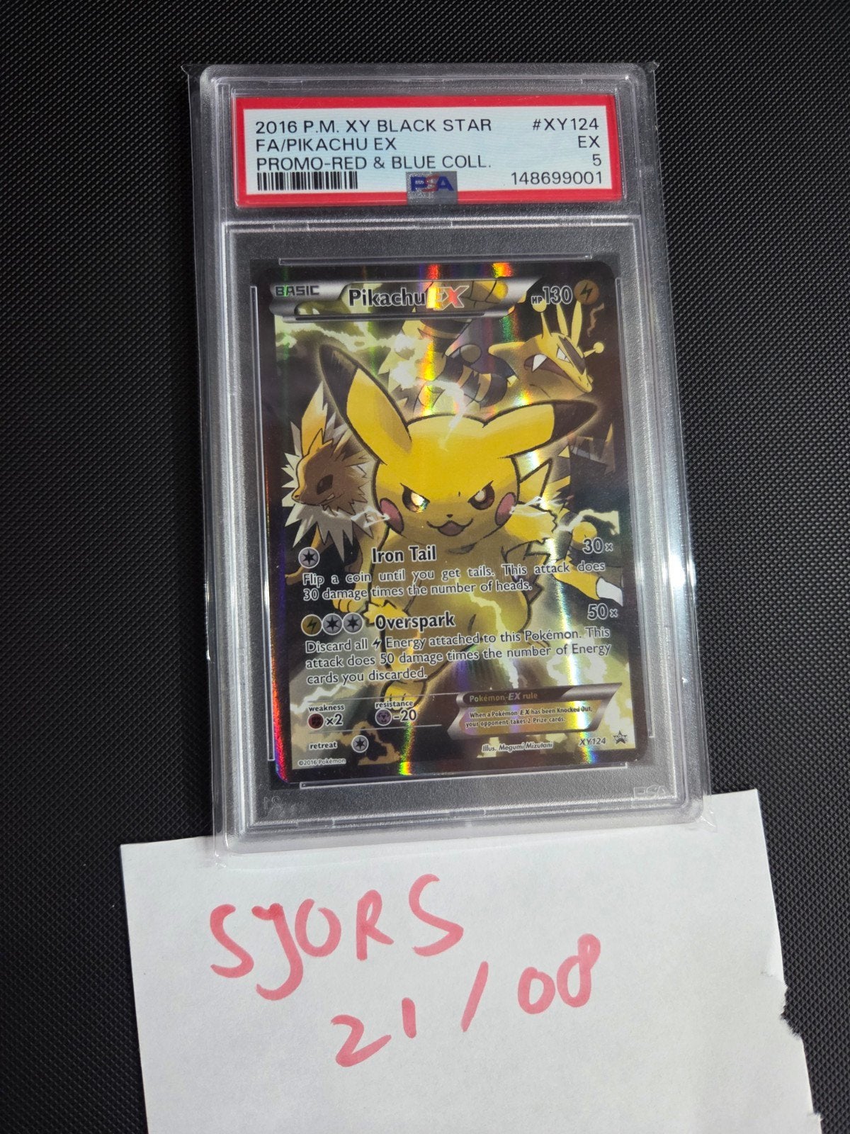 Pikachu xy124 promo psa5 pokemon, Ophalen of Verzenden, Zo goed als nieuw
