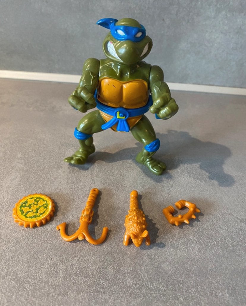 Tmnt turtles: Storage Shell Leonardo 1990 - playmates toys, Ophalen of Verzenden, Gebruikt