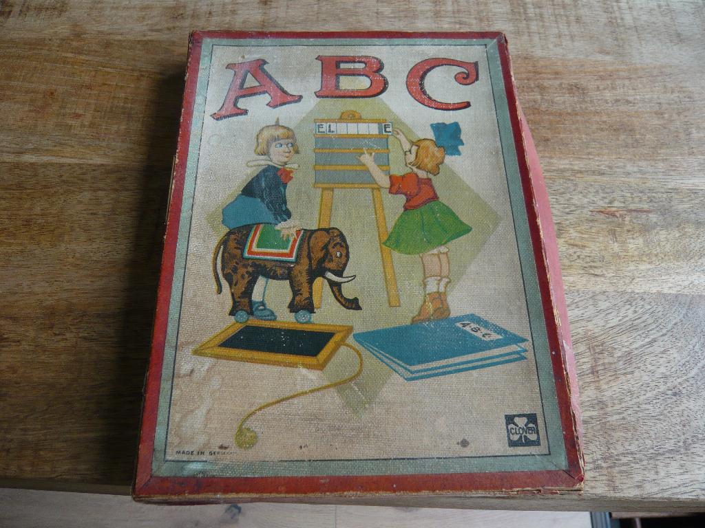 antiek ABC letter/leesspel, Antiek en Kunst, Antiek | Speelgoed, Ophalen of Verzenden