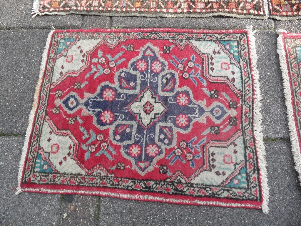 origineel vintage handgeknoopt Perzische tapijten 3 stuks, Ophalen, Gebruikt, Rechthoekig