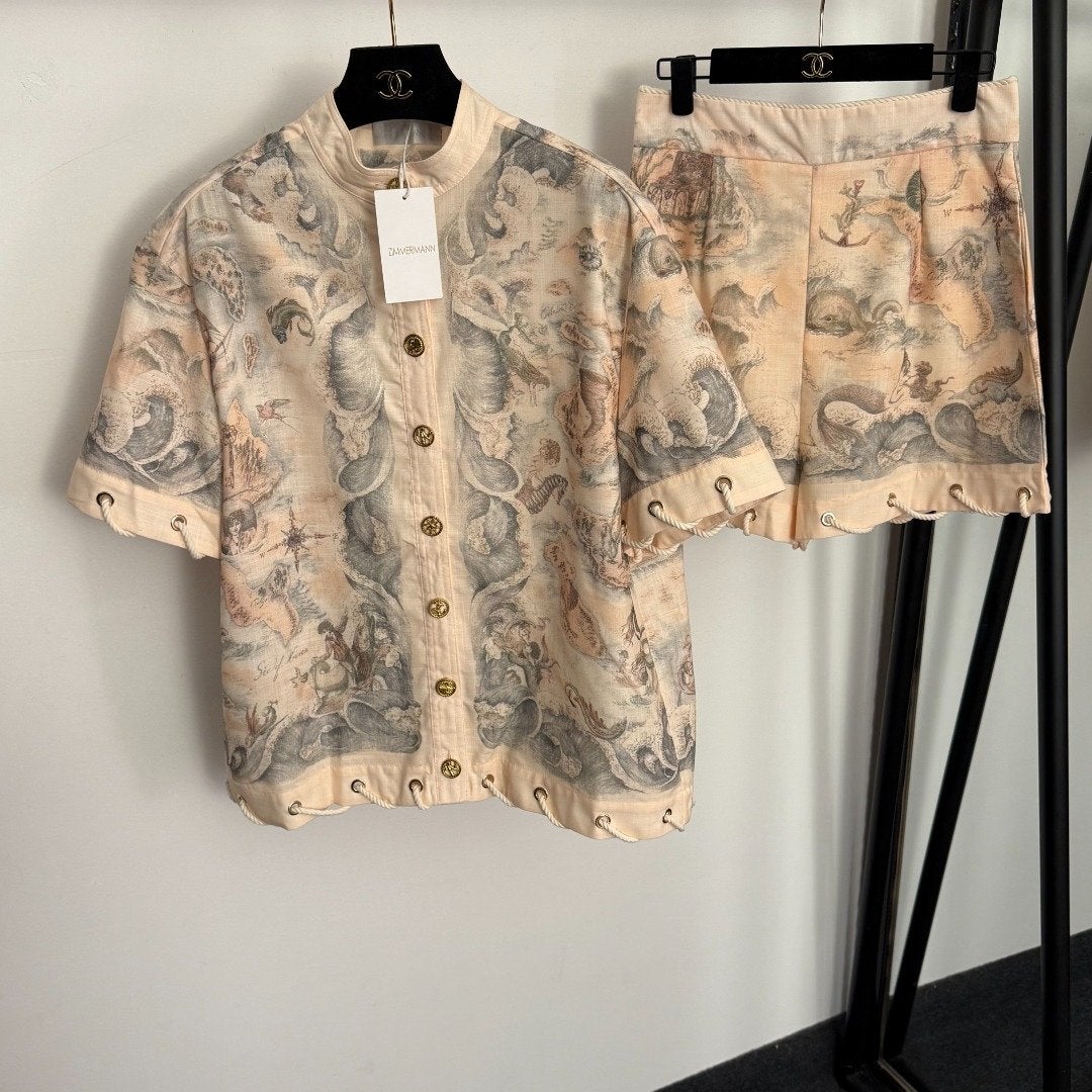 Zimmermann Blouse & Short Set, Meerkleurig, Nieuw, Ophalen of Verzenden, Maat 36 (S)