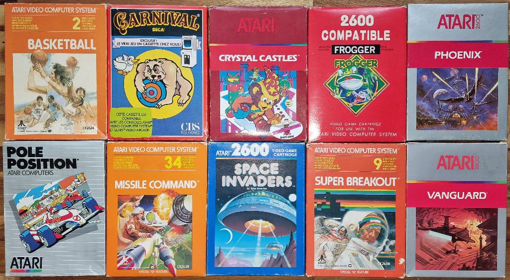 Atari Verzameling Games 2600 WOODY VADER JUNIOR 600XL 800XE, Ophalen, Gebruikt, Met games, Met 3 controllers of meer